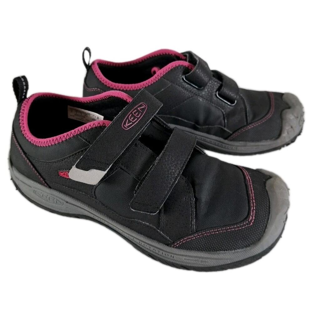 Keen Speed Hound Play Sneakers Black Pink Tire Tread Soles Big Kids 5 Outdoor